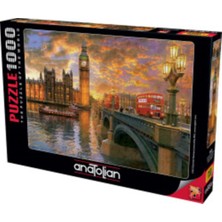 Allians Renkli 1000 Parça Yapboz Puzzle ile Londra'da Günbatımı Manzarası