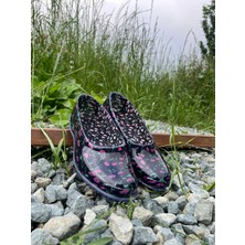 Kadın Desenli Renkli Hafif Kaymaz Taban Plastik Bahçe Ayakkabısı