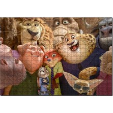 Allians Zootopia Temalı 500 Parça Ahşap Puzzle, Eğlenceli ve Eğitici Oyuncak