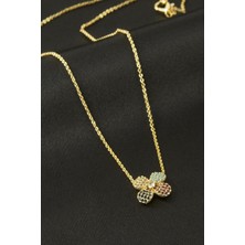 Makay Papatya Zirkon Taşlı Kolye