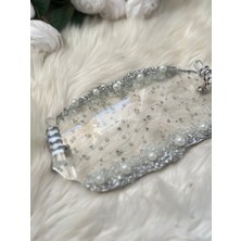 Epoksi Tepsi Şeffaf+Gold Damat Tepsisi