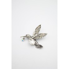 Royaleks Kuş Broş - Gümüş
