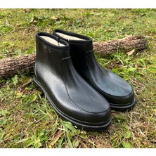 Siyah Kışlık Içi Müflonlu Fermuarlı Erkek Karbot