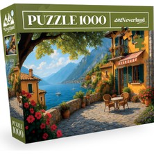 Allians Renkli 1000 Parça Puzzle - Güneşli Teras Manzarası Eğlenceli Aktivite