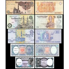 3Alp Koleksiyon Mısır 5-10-25-50 Piastres-1 Pound 2001-2021, 5 Li Set, Eski Yabancı Kağıt Para -Çil