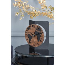 Gfc Life Store cm Metal Ahşap Dekoratif Masa Üstü Saati