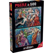 Allians Renkli Notalar 2X500 Parça Yapboz Puzzle, Eğlenceli ve Zihinsel Gelişim Için