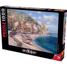 Allians Renkli 1000 Parça Yapboz Puzzle Italya Sahili Teması, Eğlenceli ve Zihinsel Gelişimli