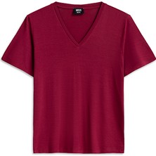 Miss İpekyol V yaka rahat kesim tişört IS1260070027049