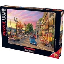 Allians Renkli 1000 Parça Yapboz Puzzle, Paris Manzarası, Eğlenceli ve Zihni Açıcı