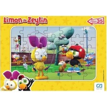Allians Renkli 35 Parça Limon ve Zeytin Puzzle Seti, Eğlenceli ve Öğretici Oyun