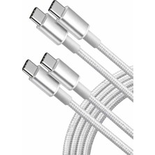 Kip GSM 100W Süper Hızlı Şarj Destekli Samsung Xiaomi Apple Uyumlu 120 cm Typ-C To Typ-C Hızlı Şarj Kablosu