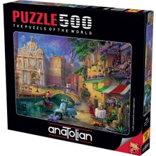Allians Renkli 500 Parça Yapboz Puzzle - Romantik Venedik Teması
