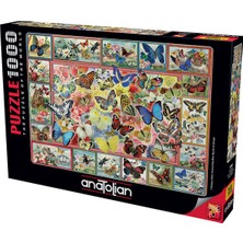 Allians Renkli 1000 Parça Yapboz Puzzle - Kelebekler Temalı Eğlence Keyfi
