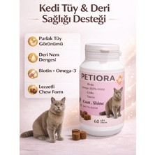Vetiora Kedilerde Dökülmeyen Sağlıklı Parlak Tüyler ve Deri Sağlığı Için Destek Ödül Formunda 60ADET