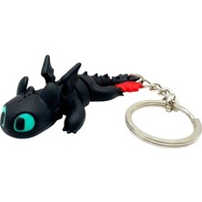 Xtoys Dişsiz Gecenin Öfkesi Ejderha Anahtarlık Sırt ve Okul Çantası Aksesuarı | Toothless