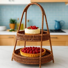 Gfc Life Store Serisi Hasır Örme 2 Katlı Sunumluk