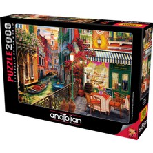 Allians Renkli 2000 Parça Yapboz Puzzle – Venetian Cafe Temalı Eğlenceli Oyun