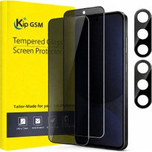 Kip GSM Samsung Galaxy A56 Uyumlu 9h Hayelet Cam Ekran Koruyucu+Kamera Safir Lens Koruyucu 2li Set