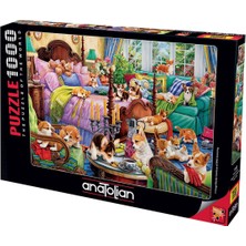 Allians Renkli 1000 Parça Puzzle Seti – Pijama Partisi Teması, Eğlenceli ve Keyifli Anlar