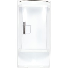 Gfc Life Store Köşe Rafı, 26 Cm, 3 Raf, Kapaklı Hazne, Şeffaf Naturel