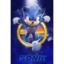 Allians Sonic The Hedgehog 2020 Film Poster 1000 Parça Puzzle, Eğlenceli ve Detaylı Oyun