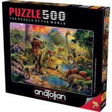 Allians Renkli Dinozor Krallığı 500 Parça Yapboz Puzzle, Eğlenceli ve Öğretici Oyun