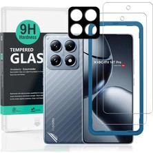 Kip GSM Mi 14T Pro Uyumlu 9h Cam Ekran Koruyucu+Kamera Safir Lens Koruyucu 2li Set