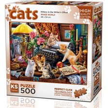 Allians Renkli 500 Parça Yavru Kediler Puzzle Seti Eğlenceli ve Öğretici Oyun