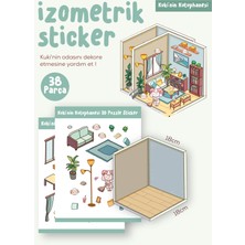 Allians Izometrik Sticker Puzzle, 38 Parça, Eğlenceli ve Renkli Dekorasyon Seti