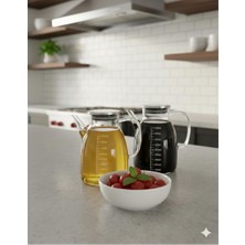 Paşabahçe Premium Round 2'li Borosilikat Cam Yağdanlık – 1000 ml Ölçü Göstergeli