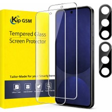 Kip GSM Samsung Galaxy A16 Uyumlu 9h Cam Ekran Koruyucu+Kamera Safir Lens Koruyucu 2li Set