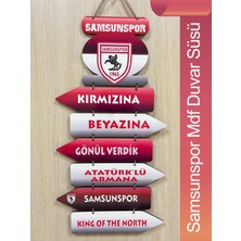 PremiumPort Kırmızı Beyaz Retro Ahşap Duvar Süsü 45X23 Cm, Dekoratif ve Şık Tasarım