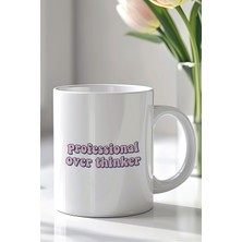 YasBey Design Mizahi Yazılı 330ML Baskılı Beyaz Seramik Kupa Bardak