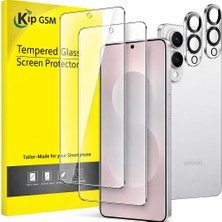 Kip GSM Samsung Galaxy S25 Edge Uyumlu 9h Cam Ekran Koruyucu+Kamera Safir Lens Koruyucu 2li Set