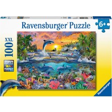 Allians Renkli Çocuk Puzzle 100 Parça, Tropik Cennet Temalı, Eğlenceli ve Öğretici
