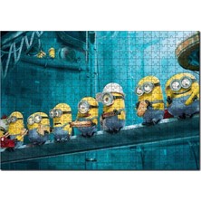 Allians Minyonlar Temalı 120 Parça Ahşap Puzzle Çocuklar Için Eğlenceli Oyun