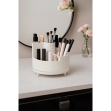 Feyza Design 360° Dönebilen Midi Makyaj Organizeri Bej, Şık ve Kullanışlı Tasarım