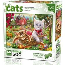 Allians 500 Parça Çiftlikteki Kediler Puzzle, Eğlence ve Zeka Geliştirici Aktivite