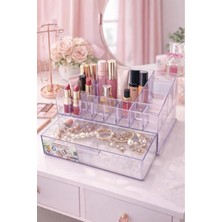 Feyza Design Şeffaf 18 Bölmeli Çok Amaçlı Takı ve Makyaj Organizeri