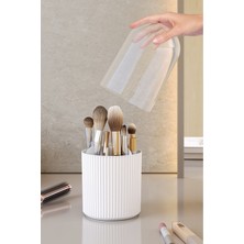 Feyza Design Şeffaf Kozmetik Fırça ve Organizer Seti, Hijyenik ve Pratik Kullanım