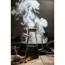 Paşabahçe Premium 2'li Bambu Borosilikat Cam Yağdanlık 900 ml Ölçü Göstergeli