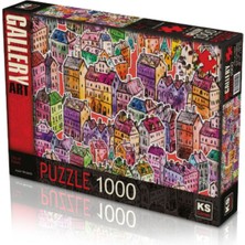 Allians Renkli Şehir Temalı 1000 Parça Puzzle, Eğlenceli ve Hobi Için Ideal