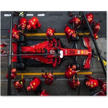 Allians Renkli 120 Parça Ahşap Puzzle, Formula 1 Pitte Kuşbakışı Görünüş