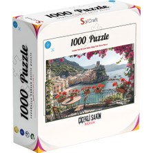 Allians Renkli 1000 Parça Çiçekli Balkon Puzzle Keyifli Hobi Seti