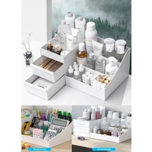 Feyza Design Çekmeceli Katlı Makyaj ve Kozmetik Düzenleyici Ofis ve Takı Rafı