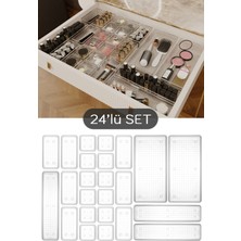 Feyza Design 24'lü Modüler Çekmece Içi Masaüstü Düzenleyici Takı Organizer