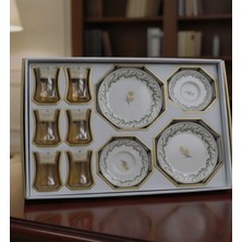 Paşabahçe Herencia Green 18 Parça Premium Gold Çay & Pasta Takımı – Çeyiz Seti