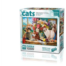 Allians Renkli ve Eğlenceli 1000 Parça Kedi Temalı Puzzle, Aile Boyu Keyifli Anlar
