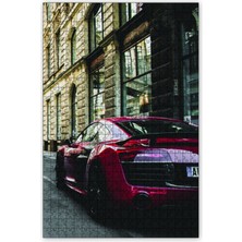 Allians Kırmızı Otomobil Temalı 500 Parça Ahşap Puzzle, Eğlenceli ve Şık Dekorasyon